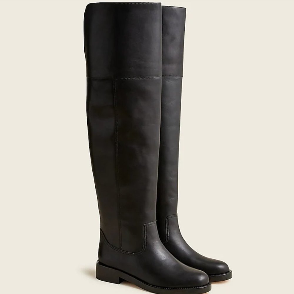 Host Pick NWT J.Crew 100% Italian Leather Over the Knee Boots - Picture 3 of 11